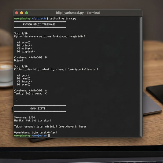 7 Günde Python Programı™: İlk Quiz Uygulamanı Kodla (Sadece 15 Kişilik Kontenjan)